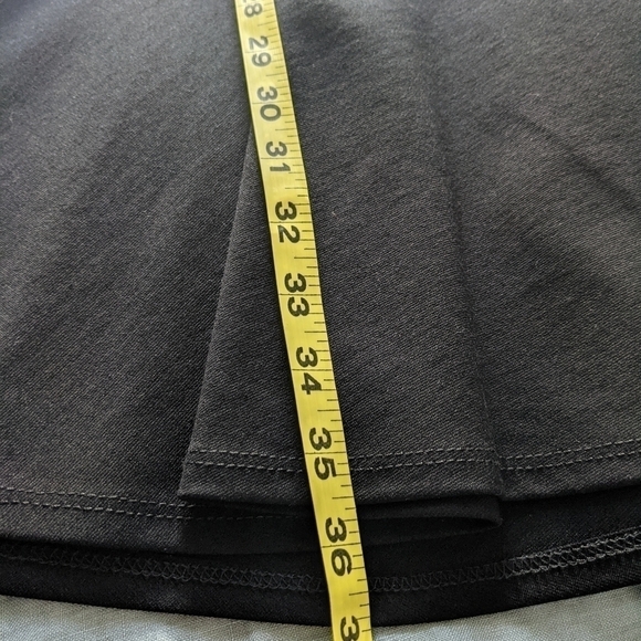 Nwt LBD Black Stretch Ponte Dress with Scallop - Picture 11 of 13